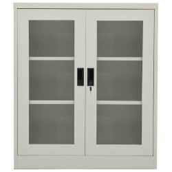 Büroschrank Hellgrau 90x40x105 cm Stahl