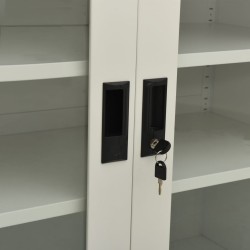 Büroschrank Hellgrau 90x40x105 cm Stahl