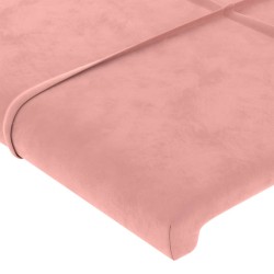 Kopfteile 2 Stk. Rosa 80x5x78/88 cm Samt