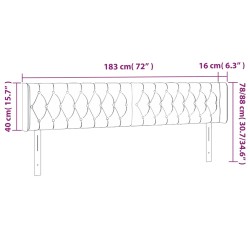 LED Kopfteil Rosa 183x16x78/88 cm Samt