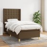 Boxspringbett mit Matratze Dunkelbraun 100x200 cm Stoff