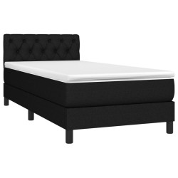 Boxspringbett mit Matratze & LED Schwarz 80x200 cm Stoff