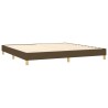 Boxspringbett mit Matratze Dunkelbraun 200x200 cm Stoff