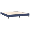 Boxspringbett mit Matratze & LED Blau 180x200 cm Stoff