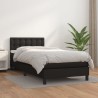 Boxspringbett mit Matratze Schwarz 90x200 cm Kunstleder