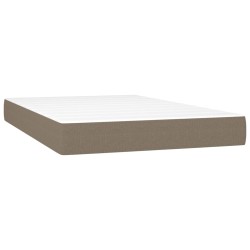 Boxspringbett mit Matratze & LED Taupe 120x200 cm Stoff