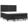 Boxspringbett mit Matratze Schwarz 160x200 cm Kunstleder