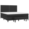 Boxspringbett mit Matratze Schwarz 160x200 cm Kunstleder