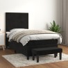 Boxspringbett mit Matratze Schwarz 80x200 cm Samt