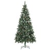 Künstlicher Weihnachtsbaum Kiefernzapfen Weißem Glitzer 210 cm