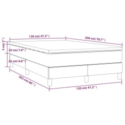 Boxspringbett mit Matratze Dunkelbraun 120x200 cm Stoff