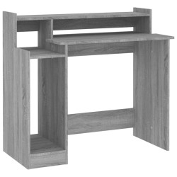 Schreibtisch mit LEDs Grau Sonoma 97x45x90 cm Holzwerkstoff