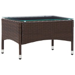 Couchtisch Braun 60 x 40 x 36 cm Poly Rattan