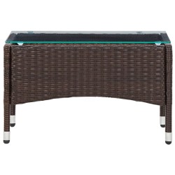 Couchtisch Braun 60 x 40 x 36 cm Poly Rattan