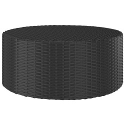 Teetisch Schwarz 68x68x30 cm Poly Rattan