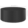 Teetisch Schwarz 68x68x30 cm Poly Rattan