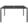 Gartentisch Anthrazit 130x130x72 cm Stahl und Glas