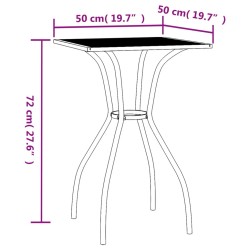 Gartentisch Anthrazit 50x50x72 cm Stahlgitter