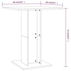 Bistrotisch Schwarz 60x60x75 cm Holzwerkstoff