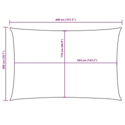 Sonnensegel Oxford-Gewebe Rechteckig 2x4 m Weiß