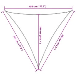 Sonnensegel 160 g/m² Dunkelgrün 4,5x4,5x4,5 m HDPE