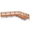 7-tlg. Garten-Lounge-Set Massivholz Kiefer Honigbraun