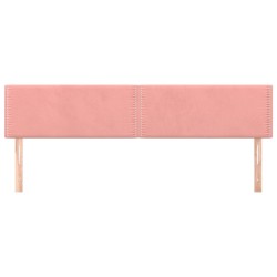 Kopfteile 2 Stk. Rosa 80x5x78/88 cm Samt