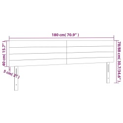 Kopfteile 2 Stk. Schwarz 90x5x78/88 cm Stoff