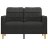 2-Sitzer-Sofa Schwarz 120 cm Stoff