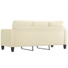 3-Sitzer-Sofa Creme 180 cm Kunstleder