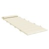 Sonnenliegen-Auflage Creme 180x60x3 cm Oxford-Gewebe