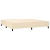 Boxspringbett mit Matratze Creme 200x200 cm Stoff