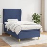 Boxspringbett mit Matratze Blau 90x190 cm Stoff