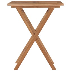 Klappbarer Gartentisch 60×60×75 cm Teak Massivholz