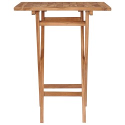 Klappbarer Gartentisch 60×60×75 cm Teak Massivholz