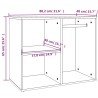 Regal für Schminktisch Weiß 80x40x65 cm Holzwerkstoff