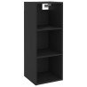 Wandschrank Schwarz 34,5x32,5x90 cm Holzwerkstoff