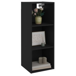 Wandschrank Schwarz 34,5x32,5x90 cm Holzwerkstoff