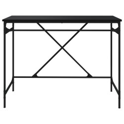 Schreibtisch Schwarz 100x50x75 cm Holzwerkstoff und Eisen