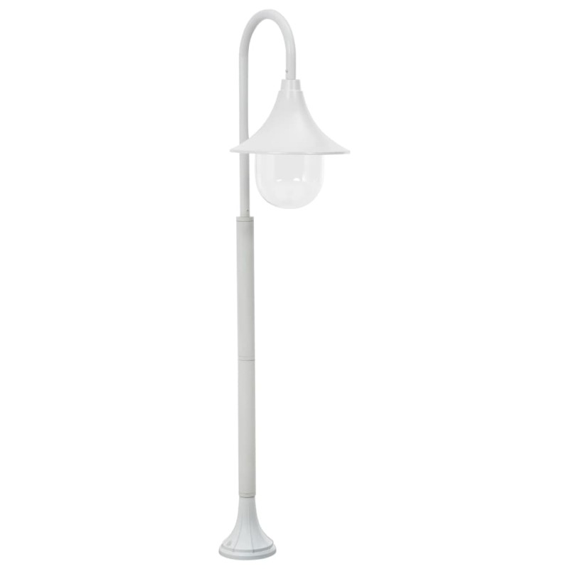 Garten-Pollerleuchte E27 120 cm Aluminium Weiß