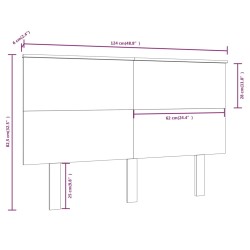 Kopfteil Schwarz 124x6x82,5 cm Massivholz Kiefer