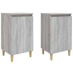 Nachttische 2 Stk. Grau Sonoma 40x35x70 cm Holzwerkstoff