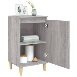 Nachttische 2 Stk. Grau Sonoma 40x35x70 cm Holzwerkstoff