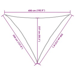 Sonnensegel 160 g/m² Weiß 3,5x3,5x4,9 m HDPE