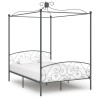 Himmelbett-Gestell Grau Metall 140 x 200 cm