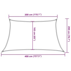 Sonnensegel 160 g/m² Beige 3/4x2 m HDPE