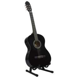 12-tlg. Klassikgitarren-Set für Anfänger Schwarz 4/4 39"