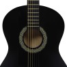 12-tlg. Klassikgitarren-Set für Anfänger Schwarz 4/4 39"