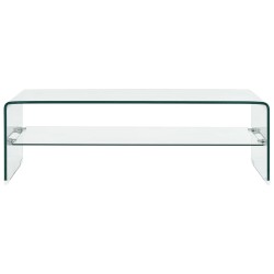 Couchtisch Transparent 98×45×31 cm Hartglas