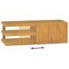 Wand-Badschrank 90x40x30 cm Massivholz Teak